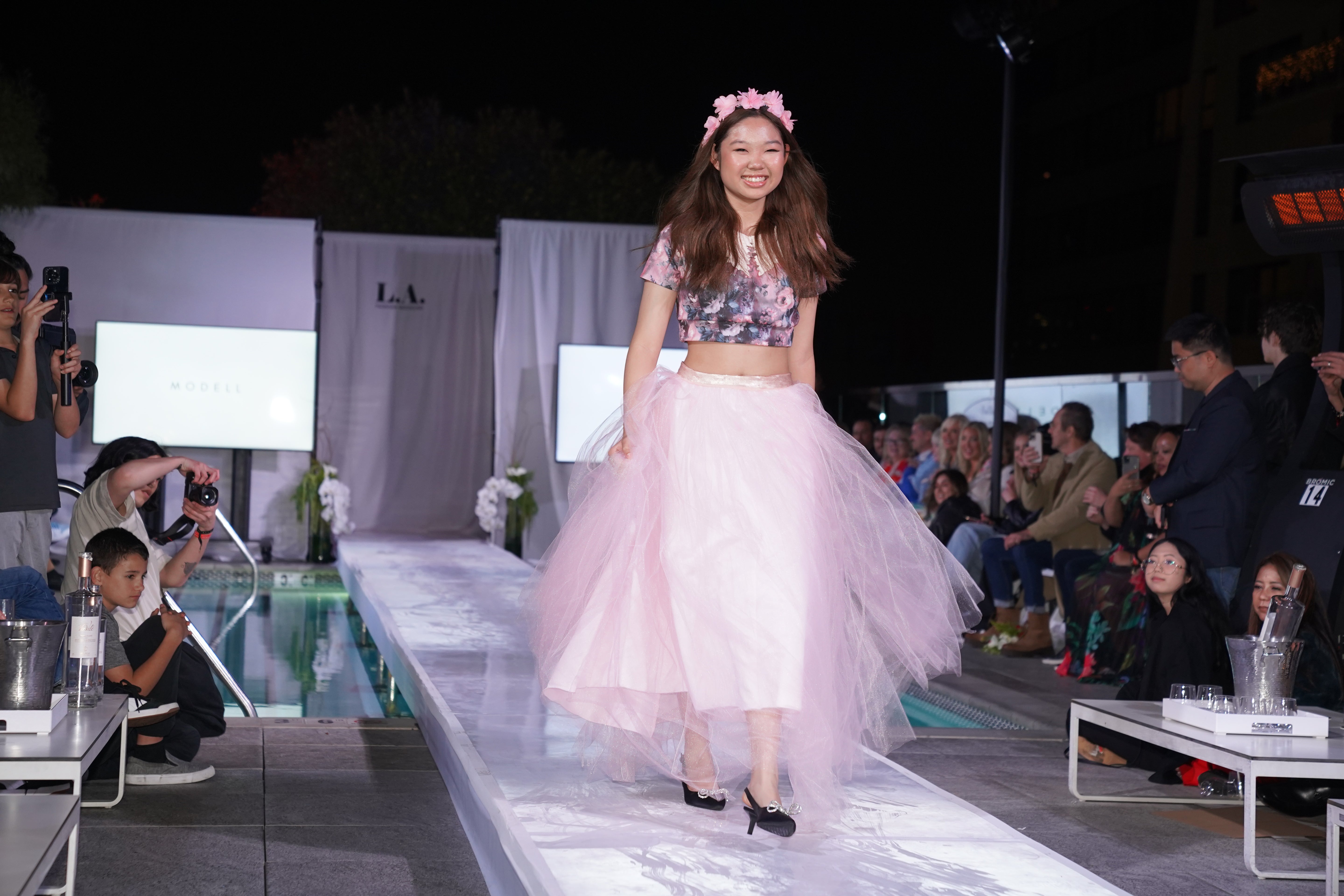 Floral Sakura Tulle Two‑Piece