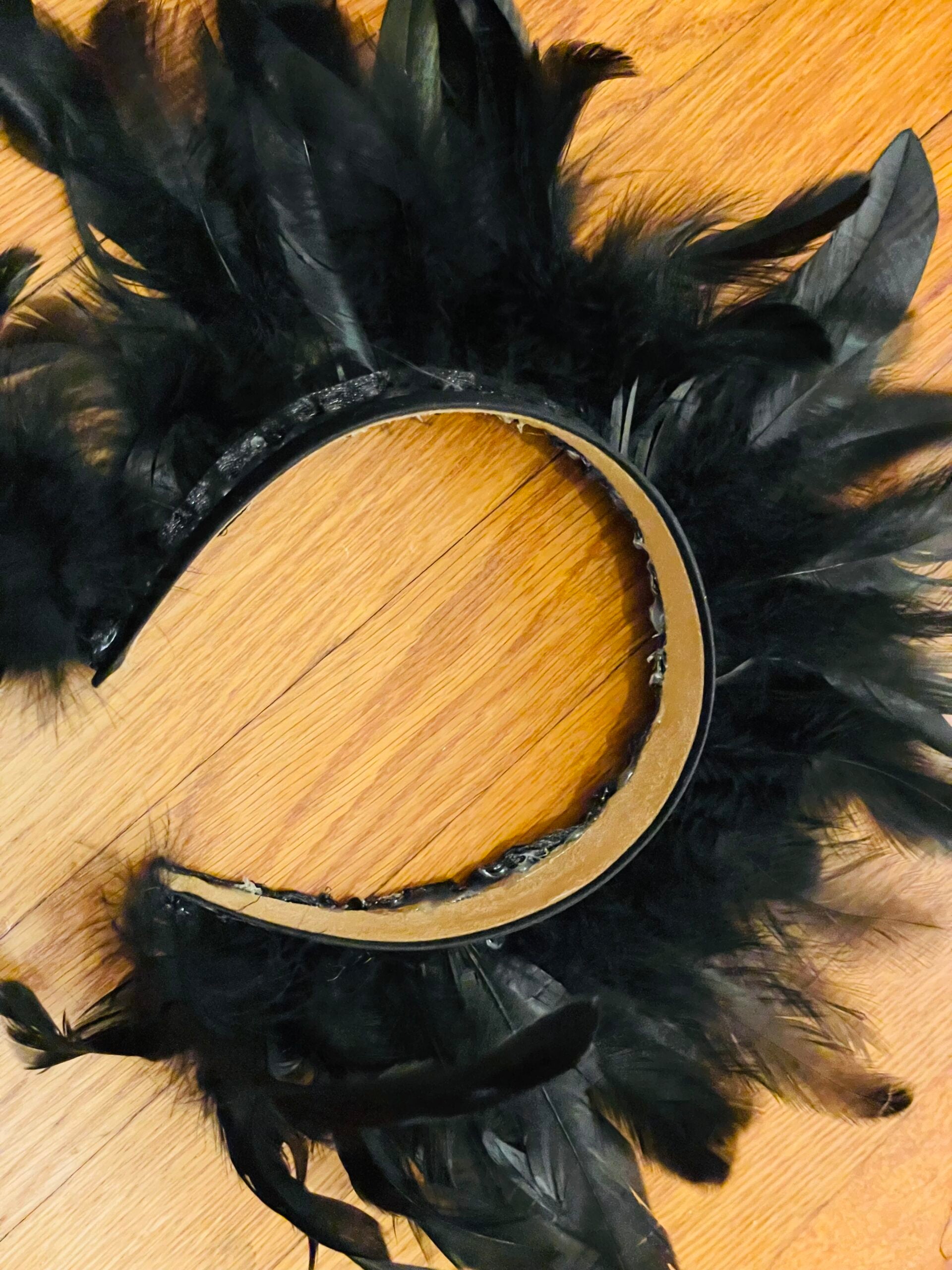 Black Feather Fairy Headband