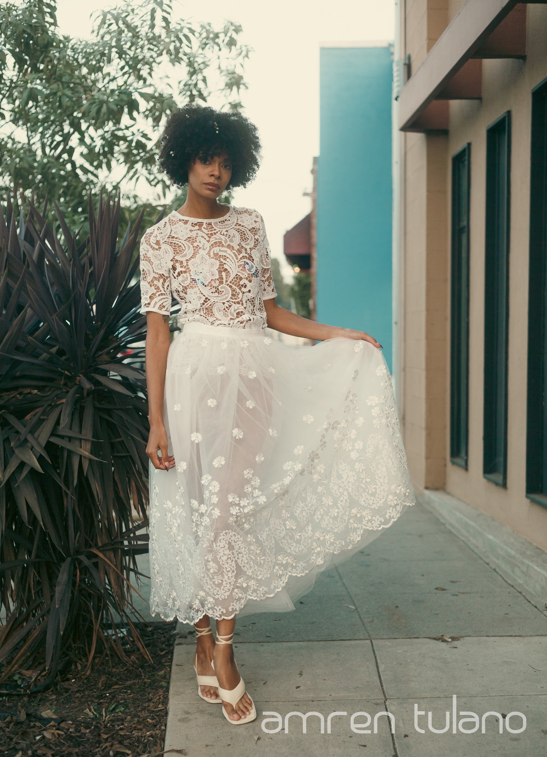 Ethereal Two-Piece Lace Dress