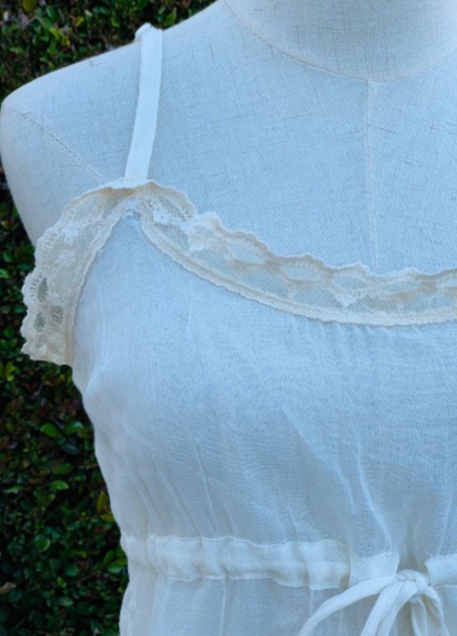 100% Organic Cotton Sheer Teddy Lingerie with Lace Trim