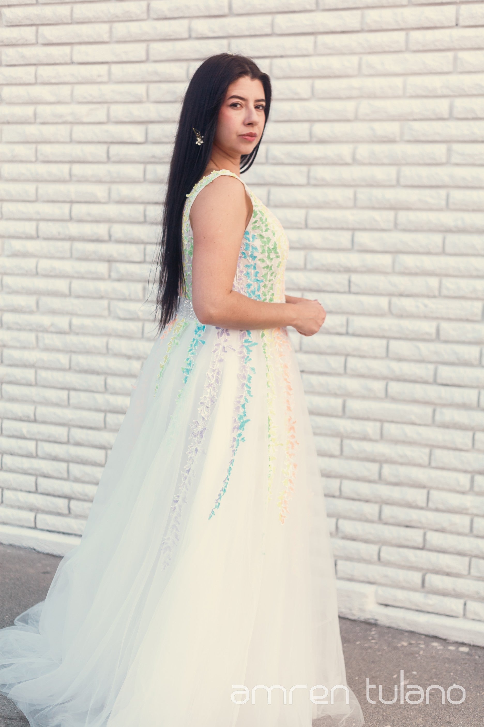 One-of-a-Kind Rainbow Leaf Dress