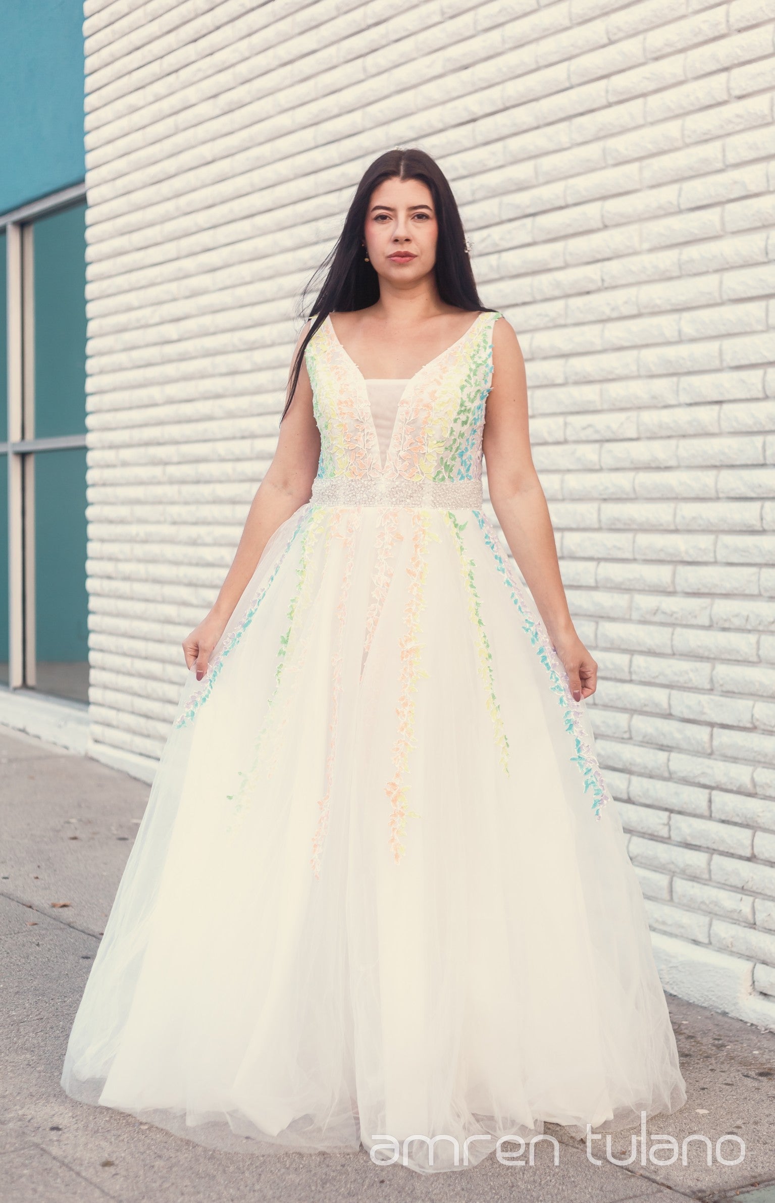 One-of-a-Kind Rainbow Leaf Dress