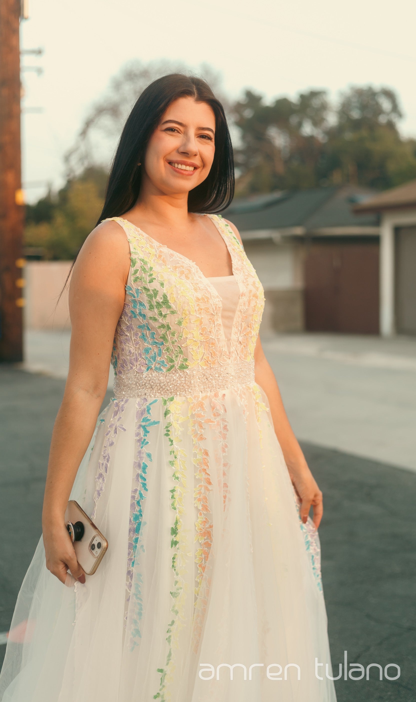 One-of-a-Kind Rainbow Leaf Dress