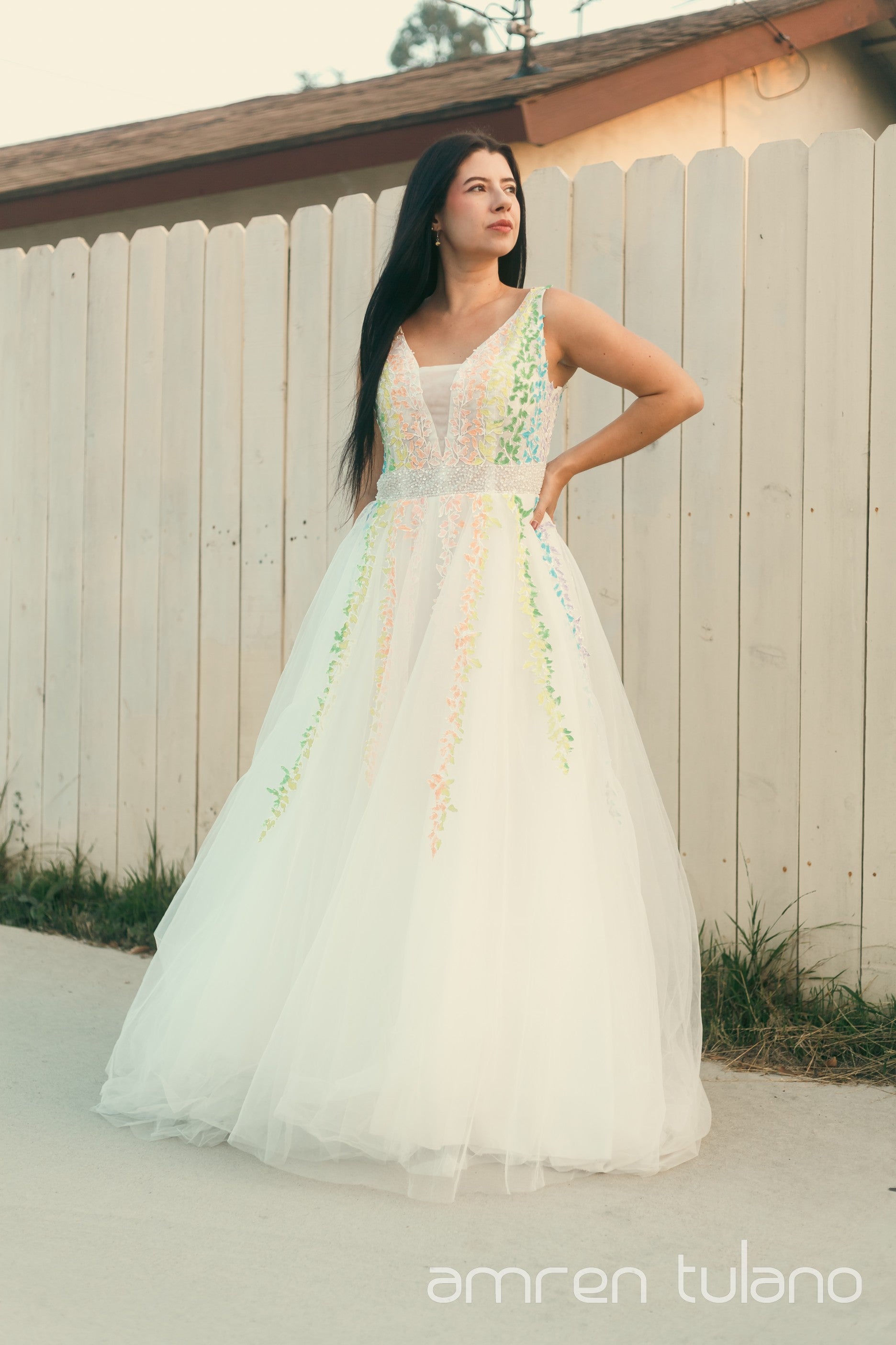One-of-a-Kind Rainbow Leaf Dress