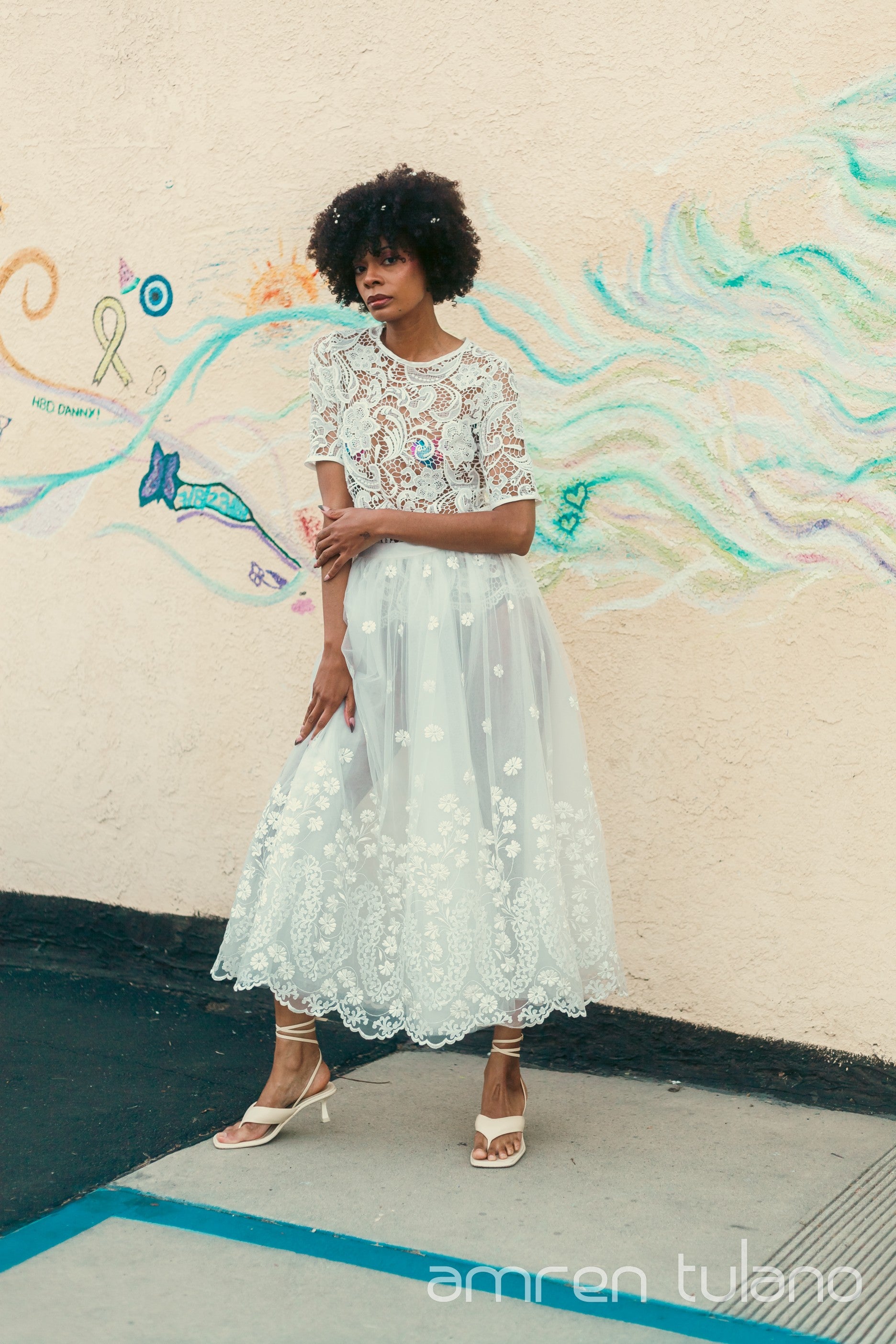 Ethereal Two-Piece Lace Dress