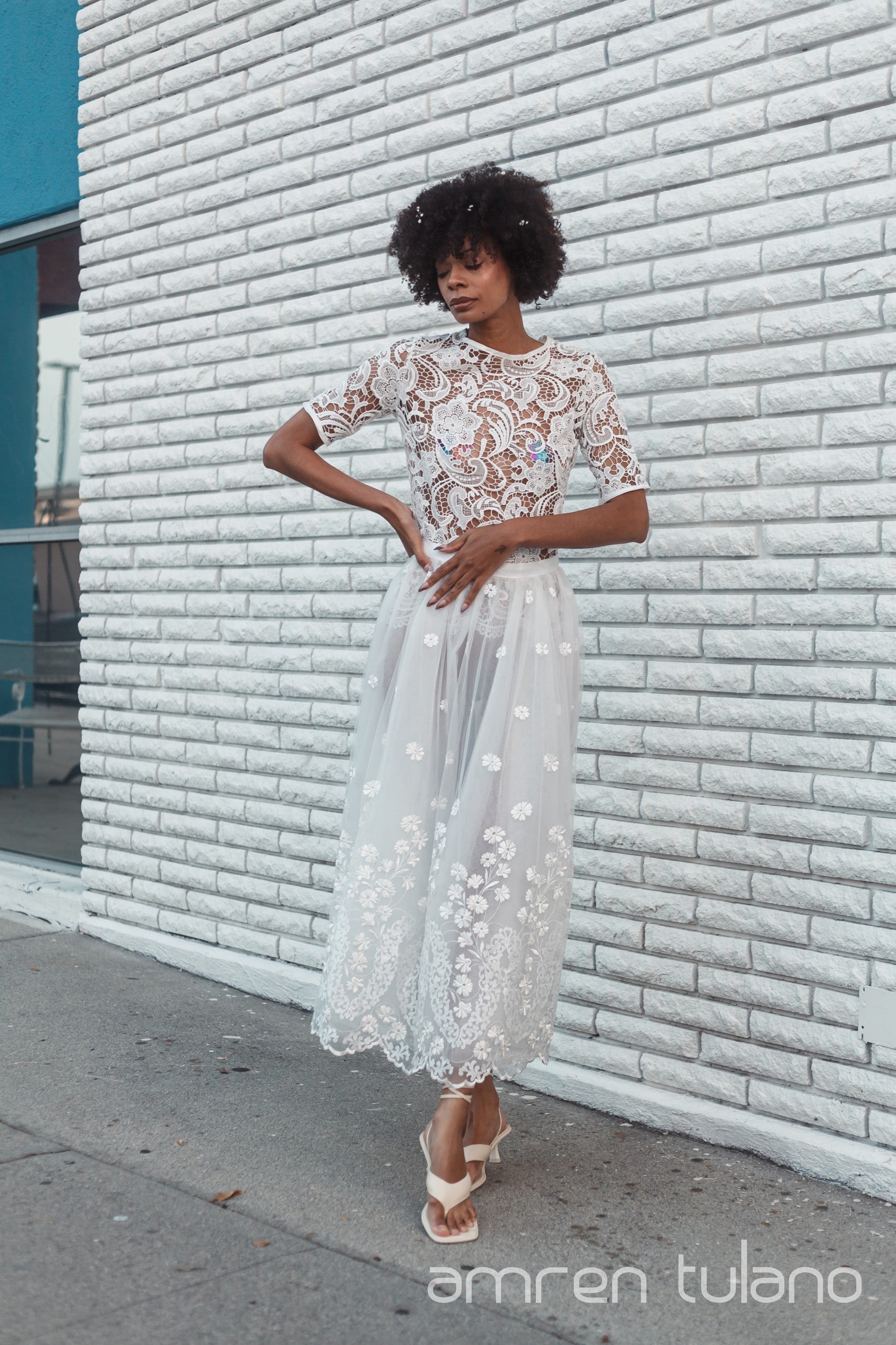 Ethereal Two-Piece Lace Dress