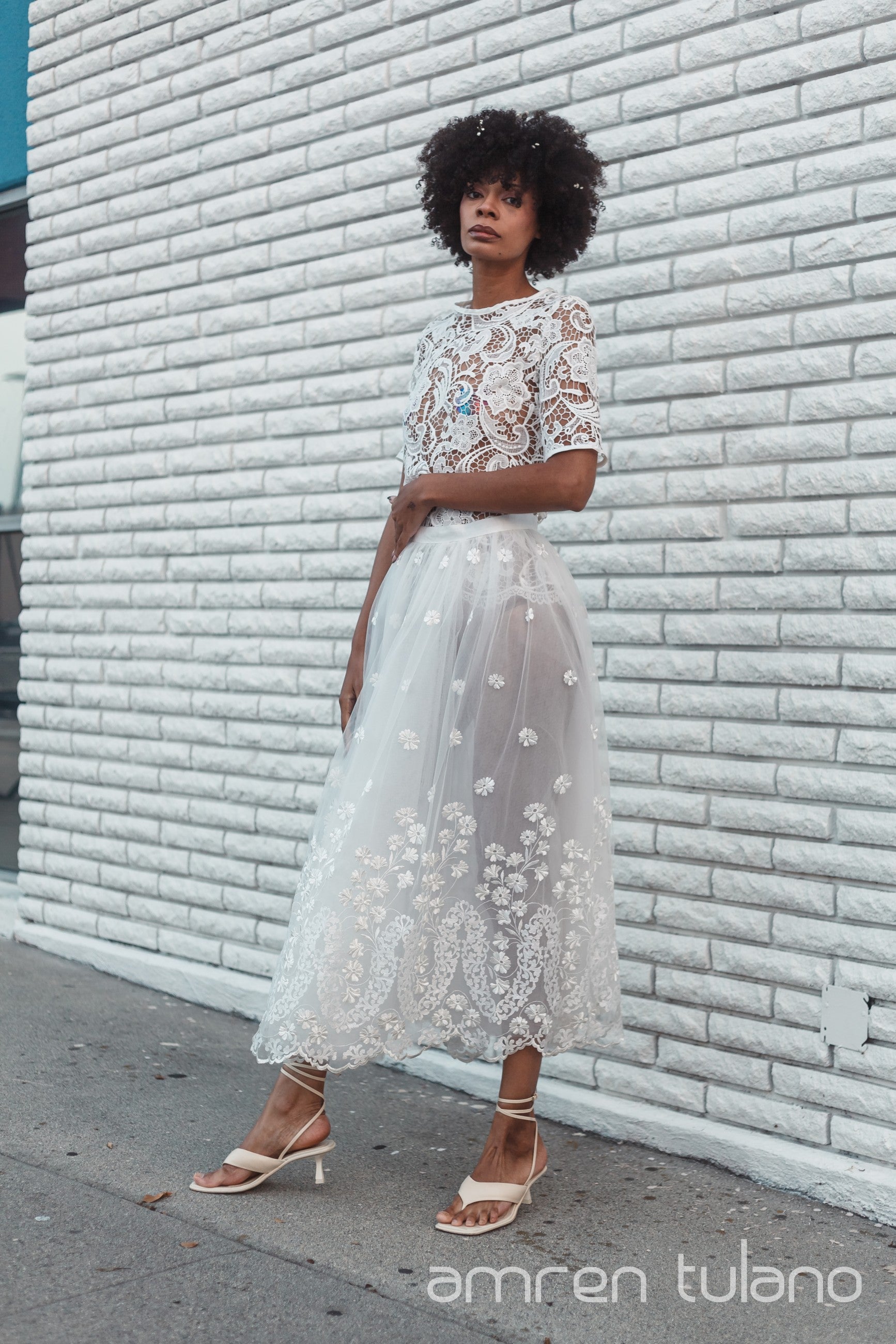 Ethereal Two-Piece Lace Dress