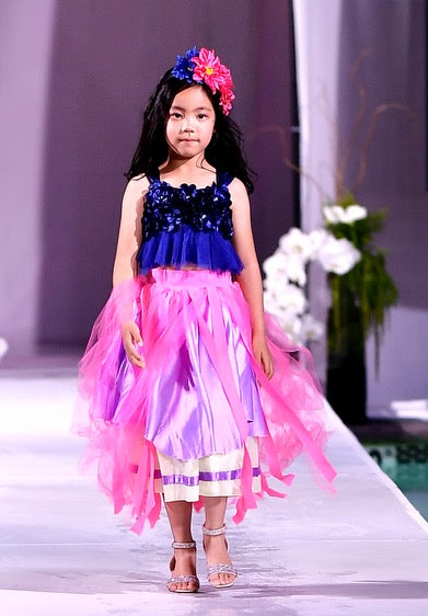 Aurora Cascade Ribbon Dress