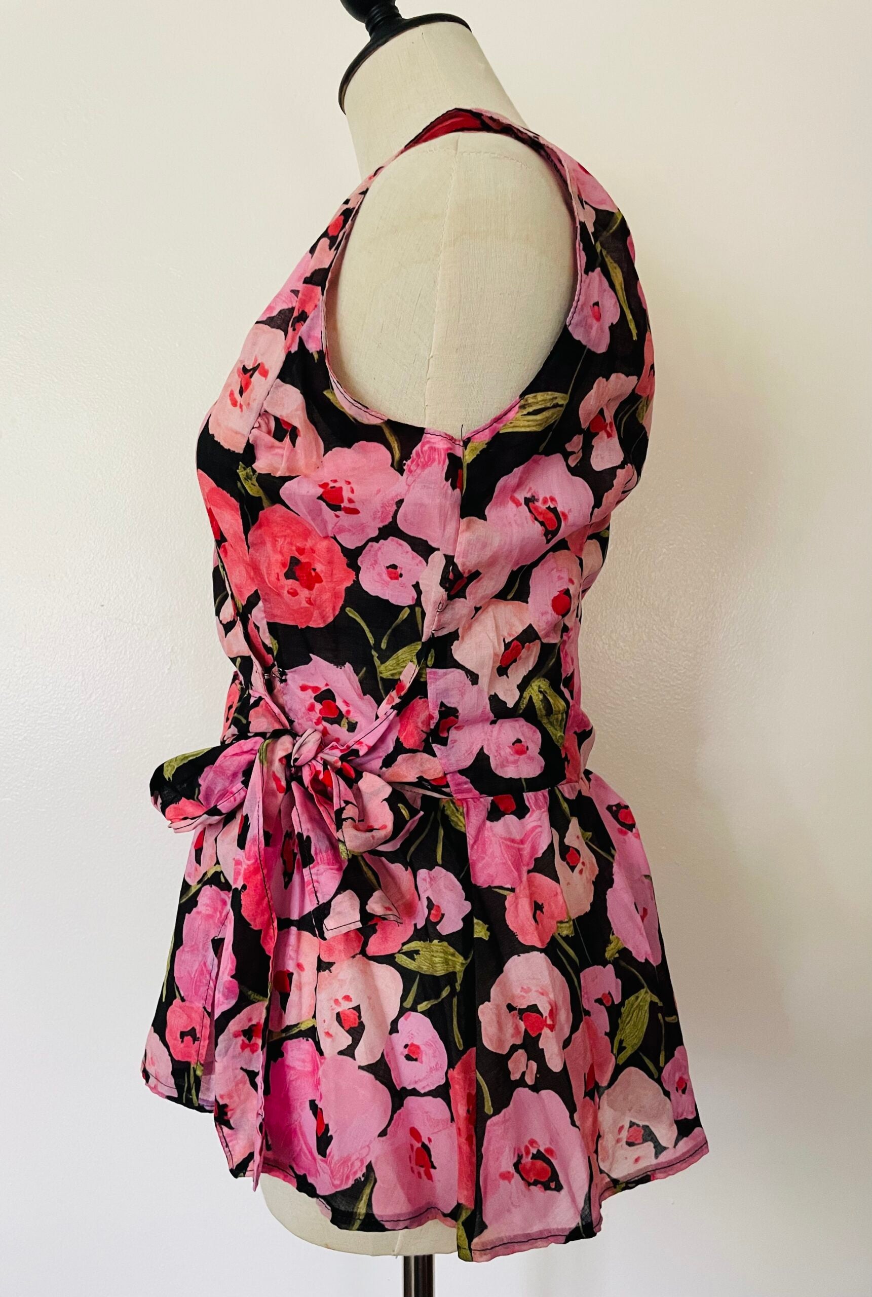 100% Organic Cotton Poppy Sleeveless Wrap Top